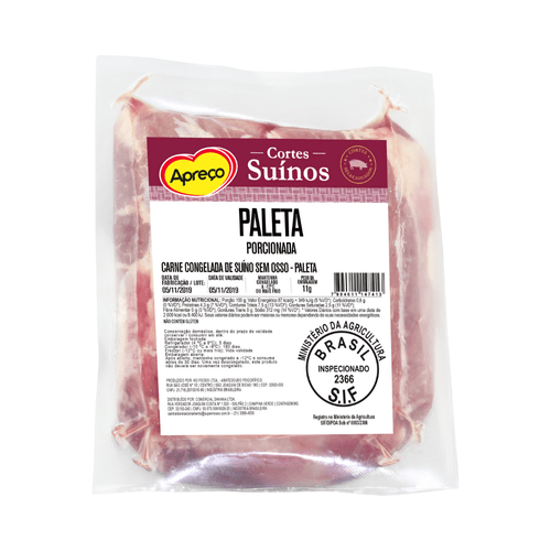 Paleta Porcionada Suína Apreço 1Kg