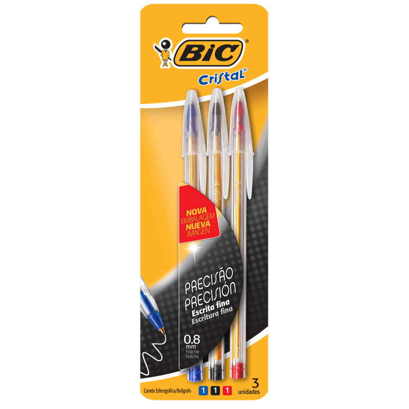 Caneta-Esfg-Bic-Cristal-Fina-3un-Sm-Sort