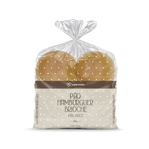 Pão Brioche para Hambúrguer Super Nosso 4 Unidades 200g