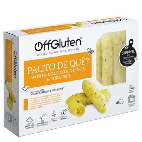 Palito de Batata Doce Off Gluten com Quinoa e Cúrcuma Sem Glúten 450g