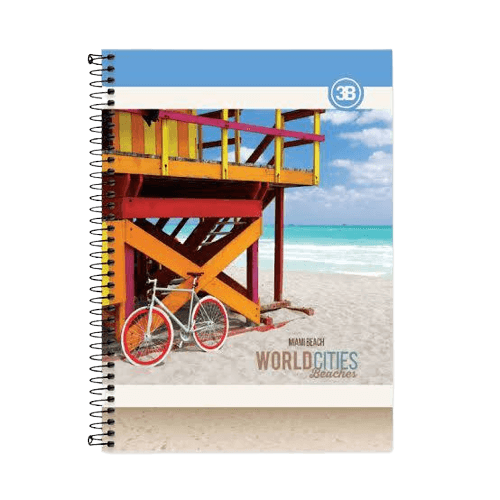 Caderno Universitário Capa Flexível World Cities 96 folhas