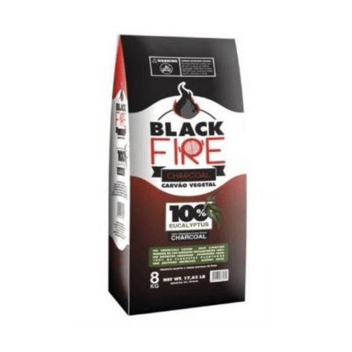 Carvão Vegetal Black Fire Empacotado 8Kg