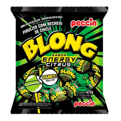 Pirulito Peccin Blong Energy Citrus 672g Pacote