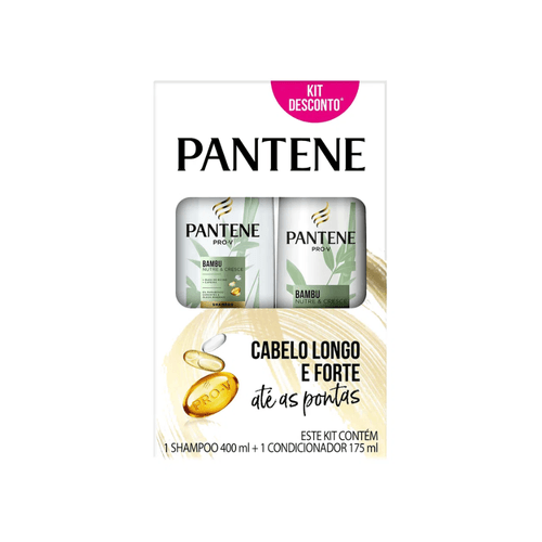 Kit Shampoo 400ml + Condicionador 175ml Pantene Pro-V Bambu Nutre & Cresce