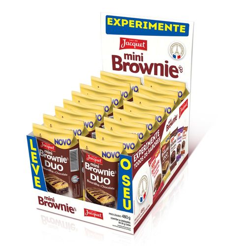 Minibrownie Mesclado Duo Jacquet Caixa 480g 16 Unidades