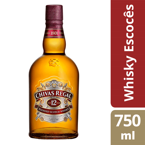 Whisky Escocês Chivas Regal 12 Anos 750ml