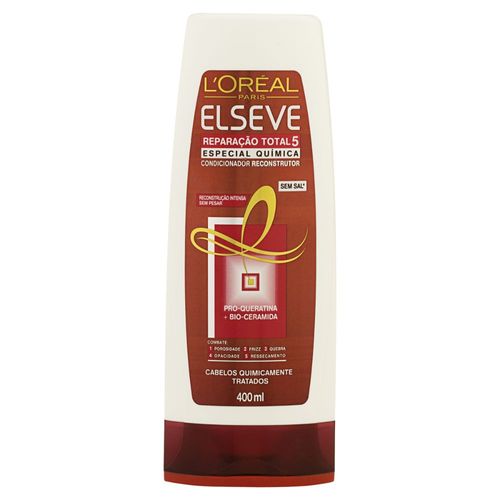 Condicionador Reconstrutor Loréal Paris Elseve Reparação Total 5 Especial Química Frasco 400ml