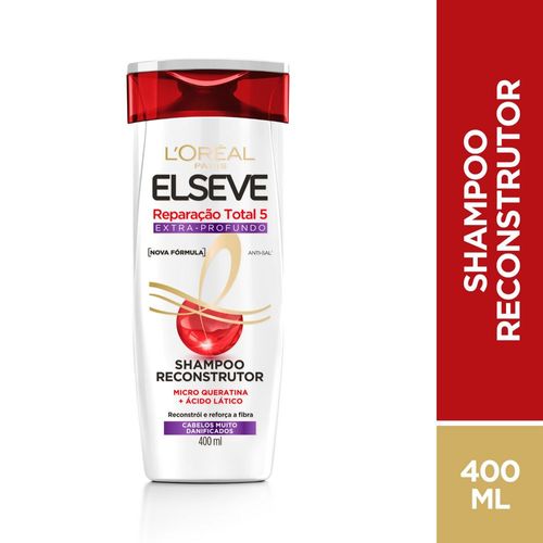 Shampoo Loréal Paris Elseve Reparação Total 5 Extra-profundo Frasco 400ml
