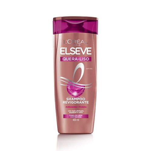 Shampoo Loréal Paris Elseve Quera-liso Frasco 400ml