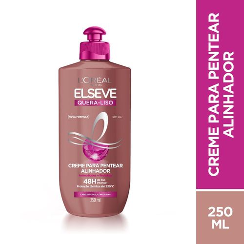 Creme para Pentear Elseve Quera Liso Reconstituinte 250 ml