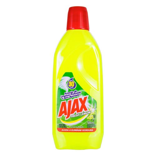 Limpador Limpeza Pesada Detergente de Uso Geral Fresh Lemon Ajax Frasco 500ml