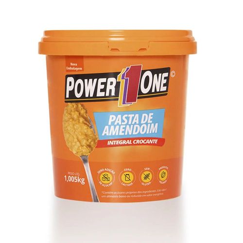 Pasta De Amendoim Crocante Integral Power One 1,005Kg
