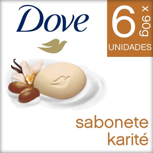 Sabonete Dove Hidratante Karité e Baunilha Caixa 90 g Leve 6 Pague 5