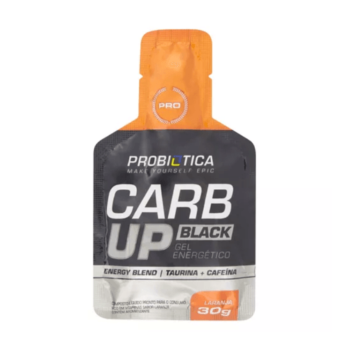 Suplemento Energético Gel Laranja Probiótica Carb Up Black Sachê 30g