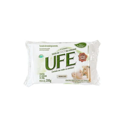 Sabão Barra Artesanal Coco Ufe Flow 200g