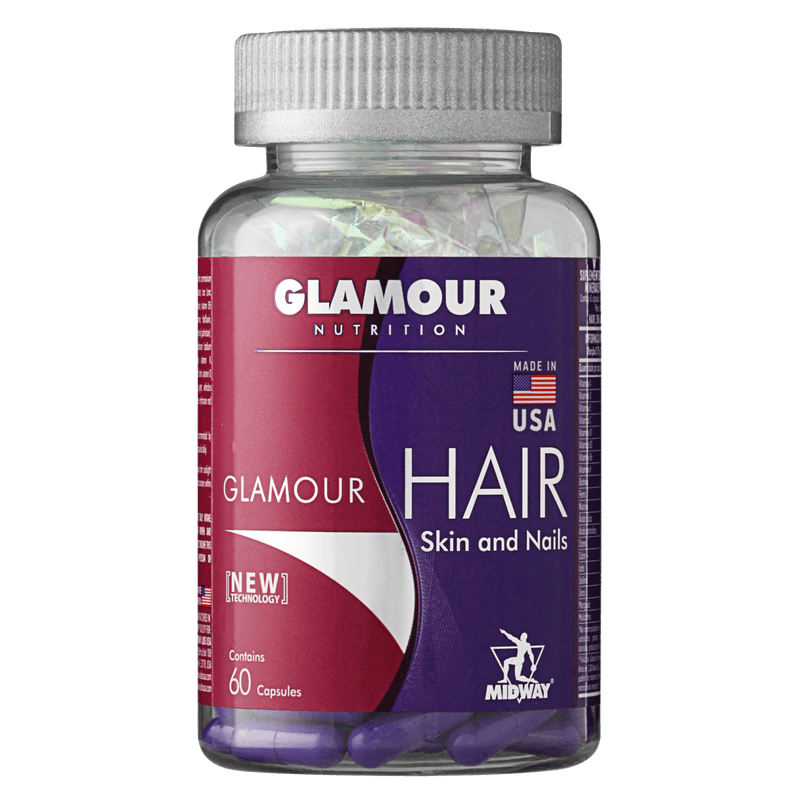 Complexo-Vitaminico-Midway-Glamour-Hair-Nutrition-Frasco-25g-60-Capsulas