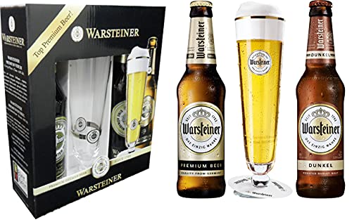 Kit Warsteiner Cerveja Alemã 2 Verum Premium + 1 Dunkel + Tulipa