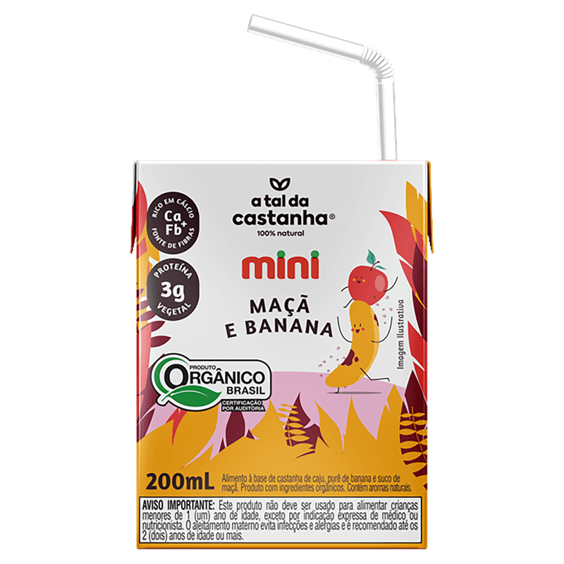 Bebida-a-Base-de-Castanha-de-Caju-Organica-Maca-e-Banana-A-Tal-da-Castanha-Mini-Caixa-200ml