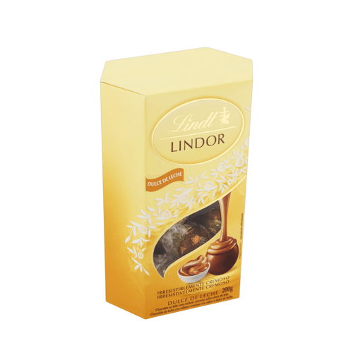 Chocolate Sortido Chocolate Branco e ao Leite, Avelã e Amargo 60% Recheio Derretido Cremoso Lindt Caixa 333g
