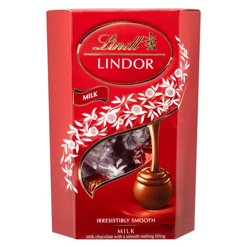 Chocolate ao Leite Recheio Cremoso Lindt Lindor Caixa 75g