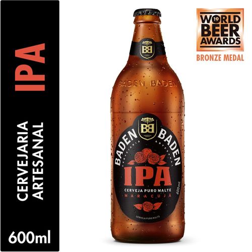 Cerveja American IPA Puro Malte Baden Baden Garrafa 600ml