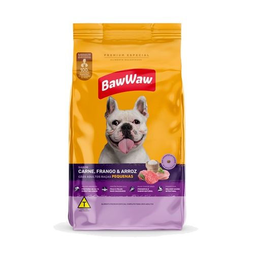 Alimento Cão Baw Waw 5KG Adulto Raças Peq. Car-Fg--Arroz