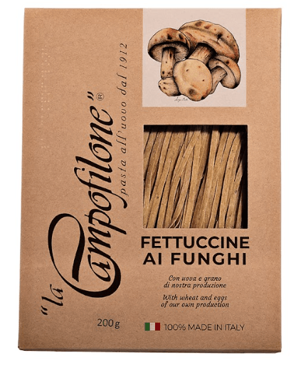 Massa Italiana Fettuccine Funghi Elite Com Ovos La Campofilone 200 G