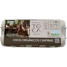 Ovos Caipiras Orgânicos Grandes Fazenda da Toca 10 unidades