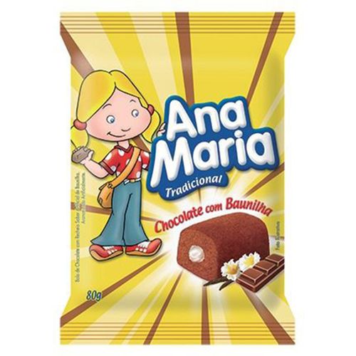 Bolinho de Chocolate com Recheio de Baunilha Ana Maria 80 g