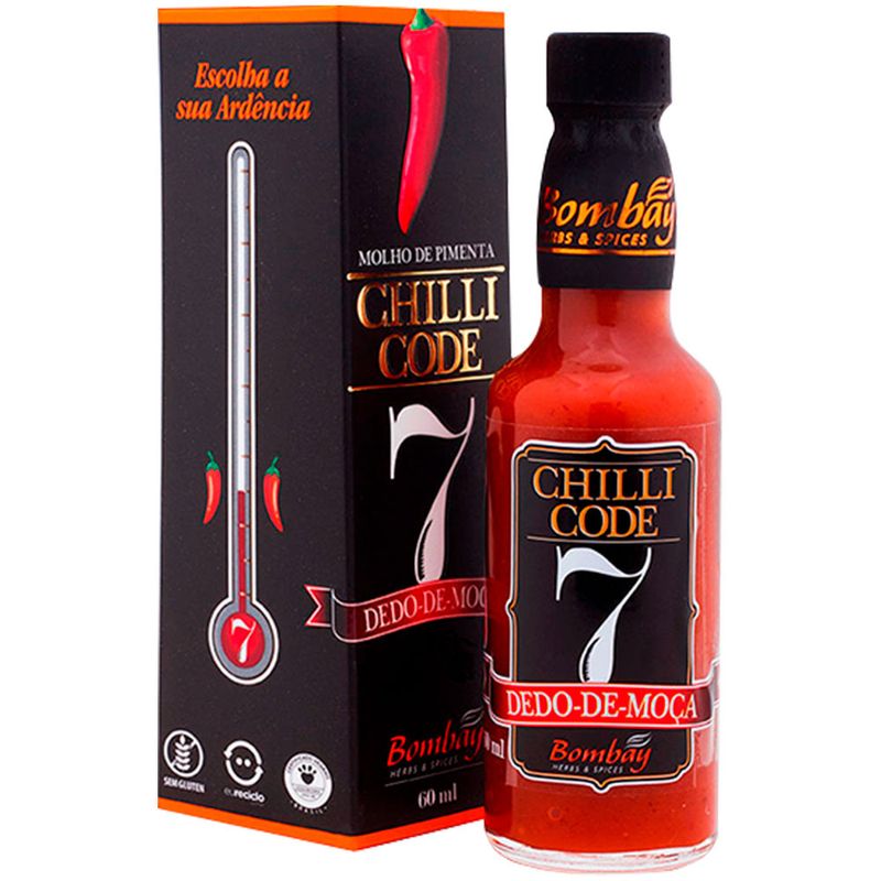 Molho-de-Pimenta-Dedo-de-Moca-Chilli-Code-7-Bombay-60ml