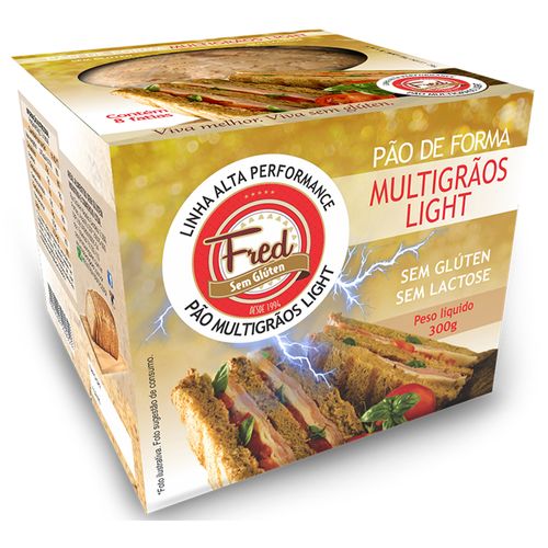 Pão de Forma Fred Sem Glúten Multigrãos Light 300 g