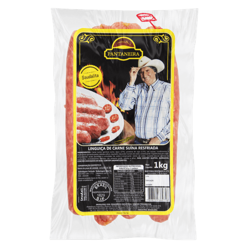 Linguiça Suína Pantaneira Saudalita 1kg Pc