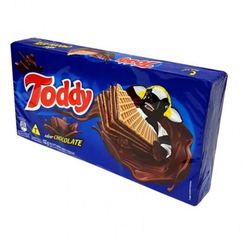 Biscoito Toddy Wafer Chocolate Pacote 147 g