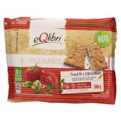 Biscoito Salgado eQlibri Multigrãos Tomate e Cebolinha Pacote 50 g