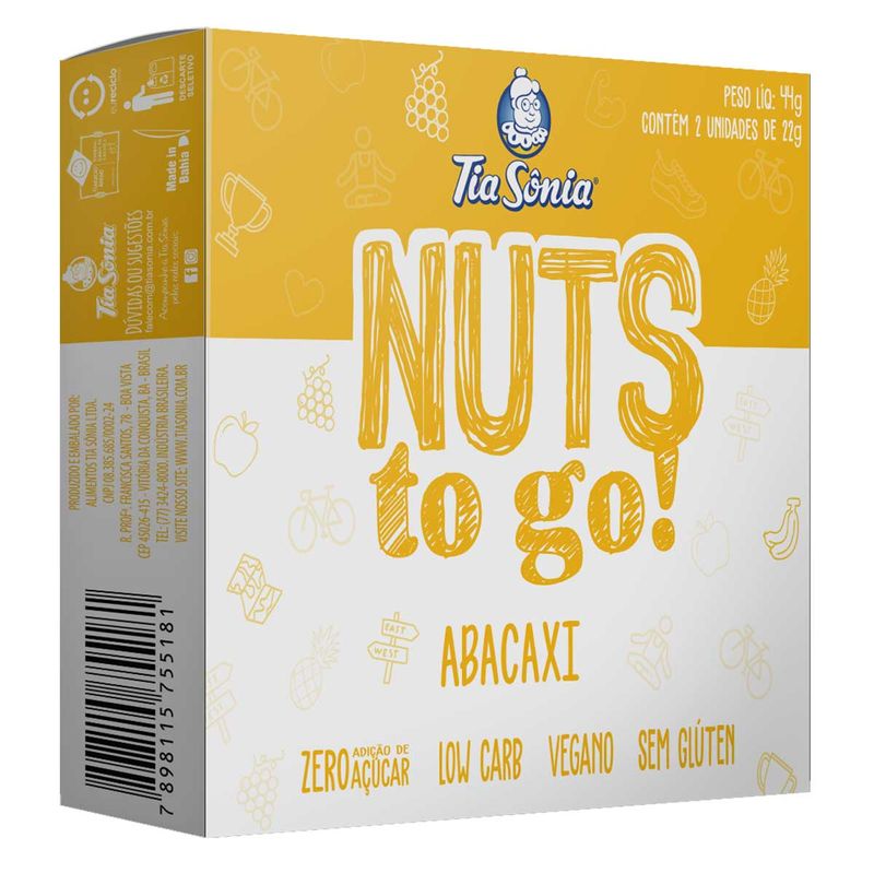 Barra-Nuts-com-Abacaxi-Tia-Sonia-44-g-2-Unidades