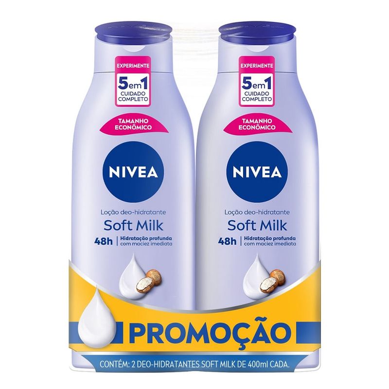 Locao-Hidratante-Nivea-Soft-Milk-400ml-Com-2-Unidades