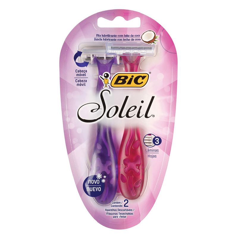 Aparelho-Depilatorio-Bic-Soleil-3-Laminas-Com-Cabeca-Movel-Rosa-E-Roxo-Com-2-Unidades