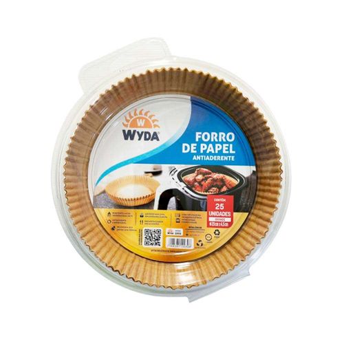 Forro de Papel Air Fryer Grande Wyda com 25 Unidades