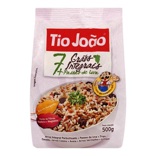 Arroz Comp Tio Joao 7graos 500g-Pc Integ Uva Passa