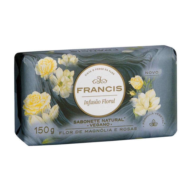 Sabonete-em-Barra-Francis-Infusao-Floral-Flor-de-Magnolia-e-Rosas-150g