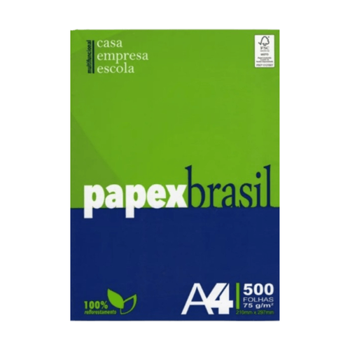 Folha de Papel A4 Papex Brasil Pacote com 500 Folhas