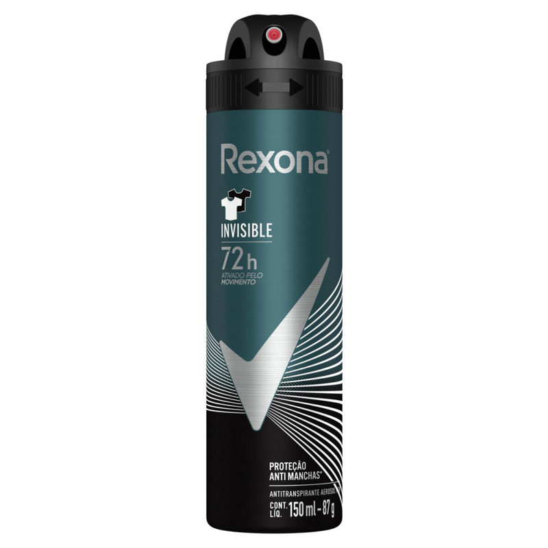 Antitranspirante-Aerossol-Invisible-72h-Rexona-Men-150ml-Spray