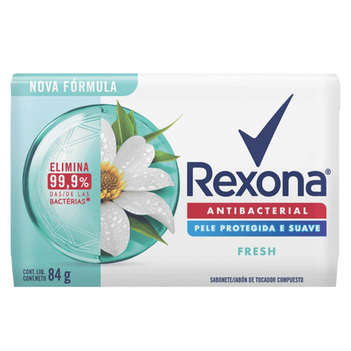 Sabonete em Barra Antibacterial Fresh Rexona Envoltório 84g