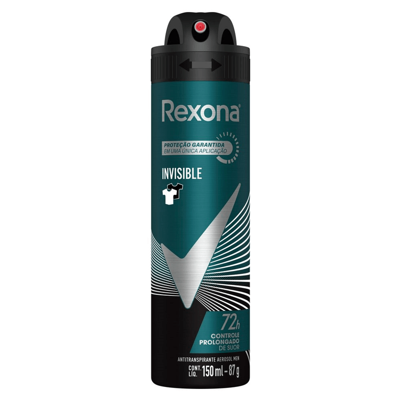 Antitranspirante-Aerossol-Invisible-72h-Rexona-Men-150ml-Spray