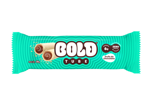 Barra de Proteína Trufa de Chocolate Bold Tube Pacote 30g