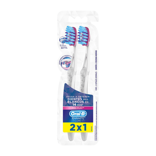 Escova Dental Oral-B 3D White Luxe Pro-Flex 2 Unidades