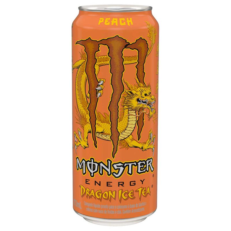 Composto-Energetico-Liquido-a-Base-de-Taurina-e-Cafeina-com-Suco-de-Frutas-e-Cha-Peach-Monster-Dragon-Ice-Tea-Lata-473ml