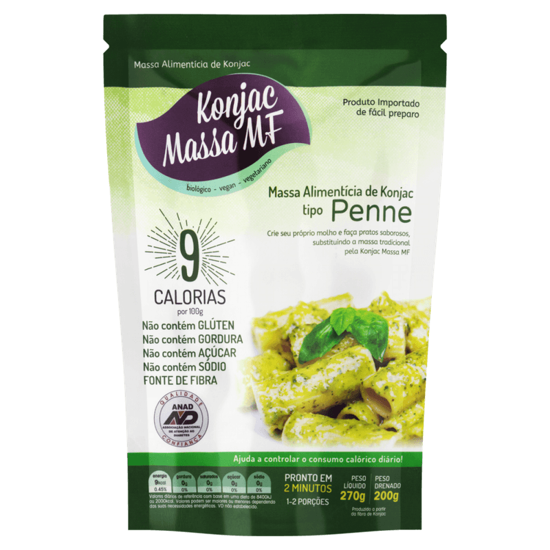 Massa-Alimenticia-de-Fibra-Macarrao-Penne-Konjac-Massa-MF-Pouch-Peso-Liquido-270g-Peso-Drenado-200g