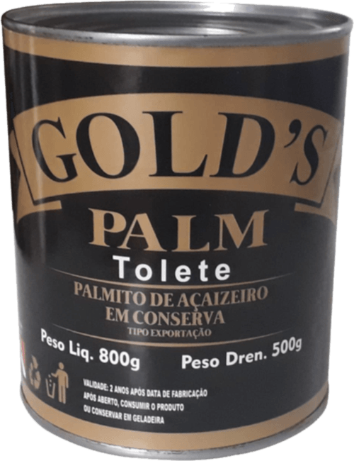 Palmito de Açaí Inteiro Lata Golds 500g