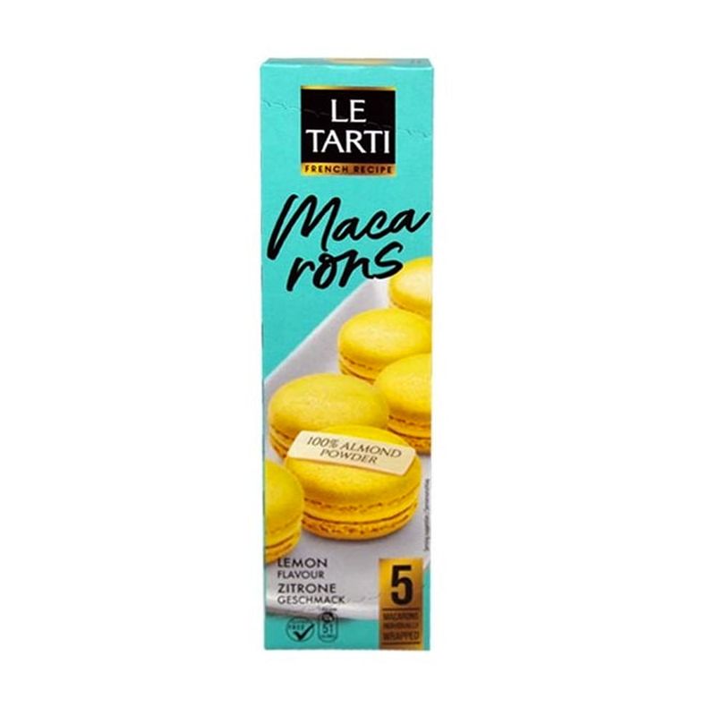 Macarons-Recheado-Frances-LE-TARTI-Limao-Caixa-60g